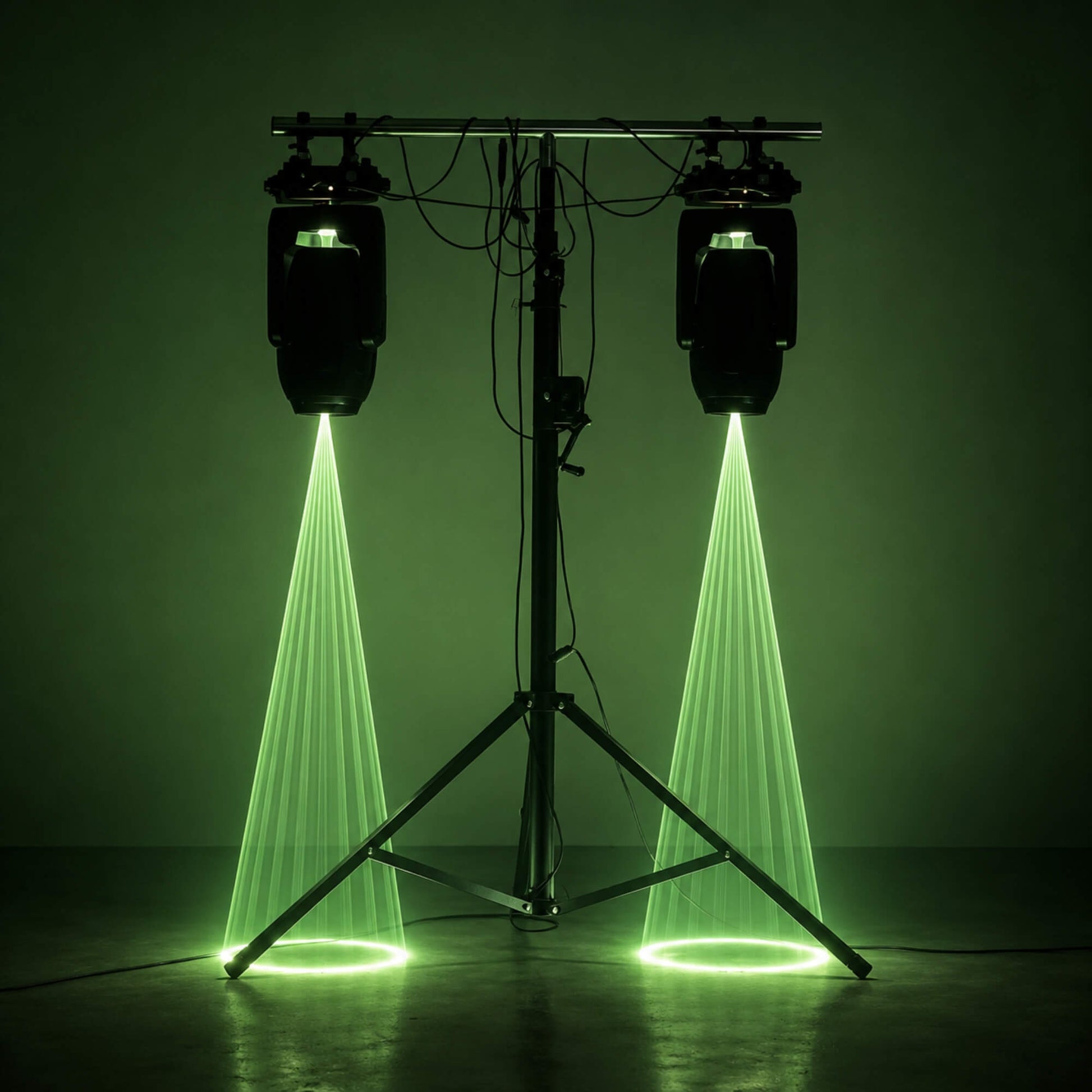 Compact moving head design with RGB laser beam effects