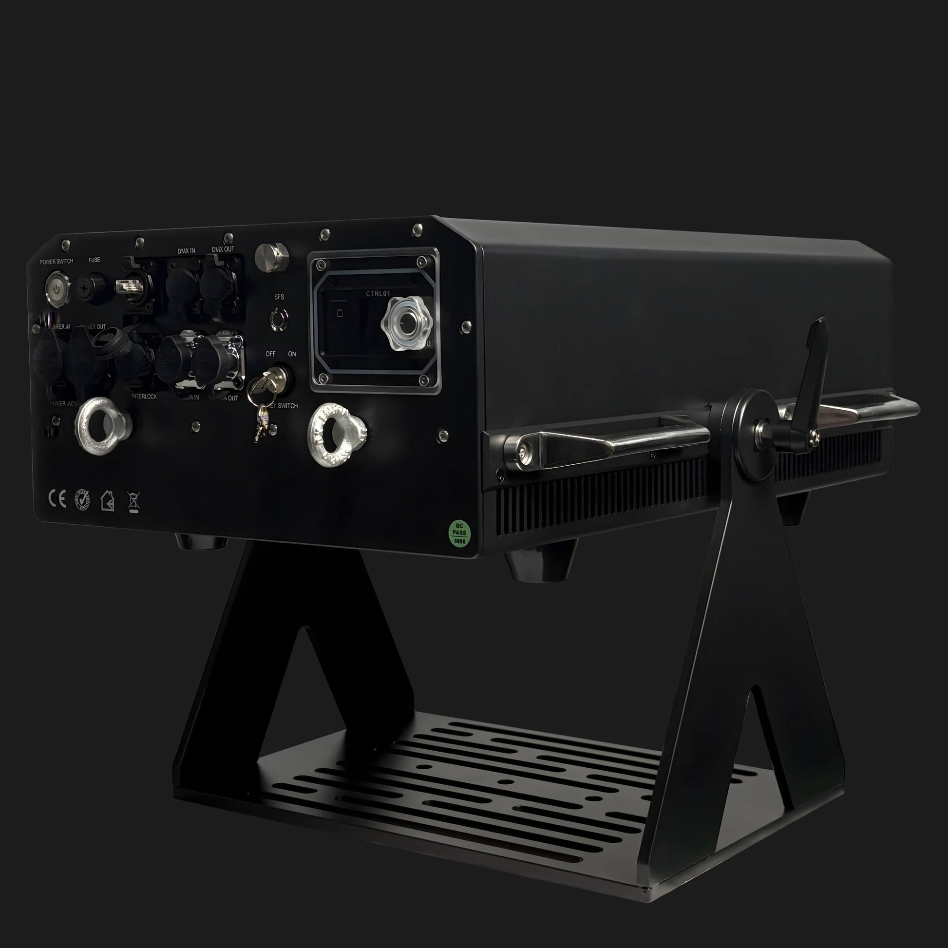 DMX512 ILDA control ports on outdoor laser show system O50