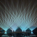 Outdoor laser projector for building facade