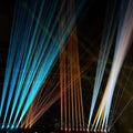 Festival laser show with outdoor RGB laser projector