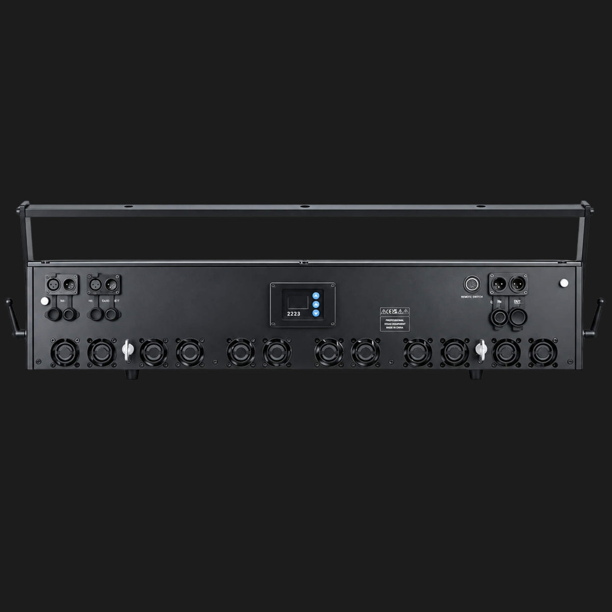 O9 six-head RGB laser bar front view