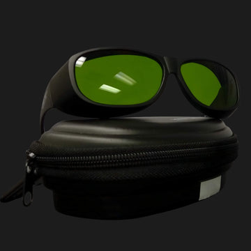 P04 laser safety goggles side profile close-up