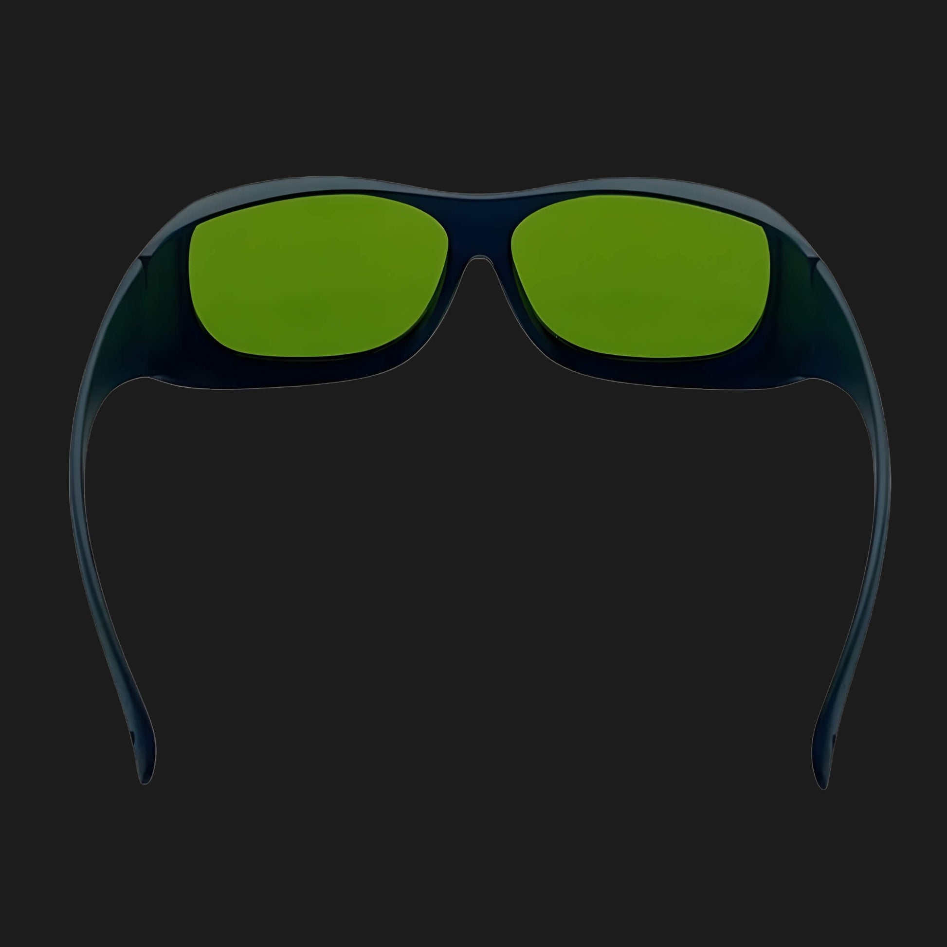 Laser safety goggles fit test on technician