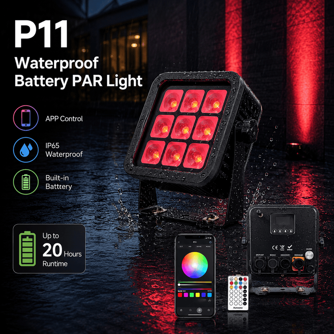 P11 90W RGBWA UV LED par light