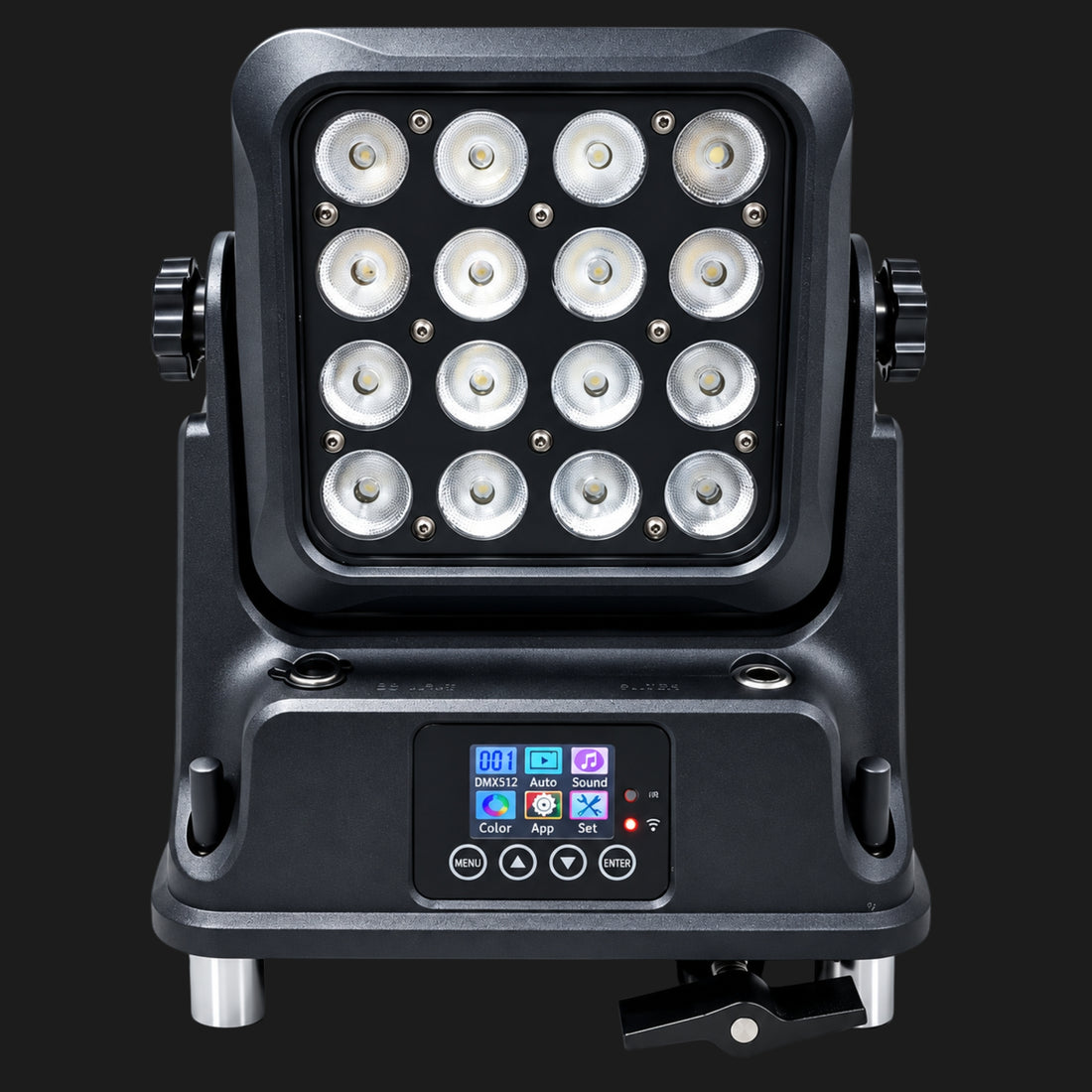 P12 battery-powered RGBW LED PAR light front view