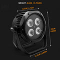 Four 18W RGBWA UV LED lamp beads