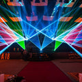 Outdoor laser show system for scenic parks