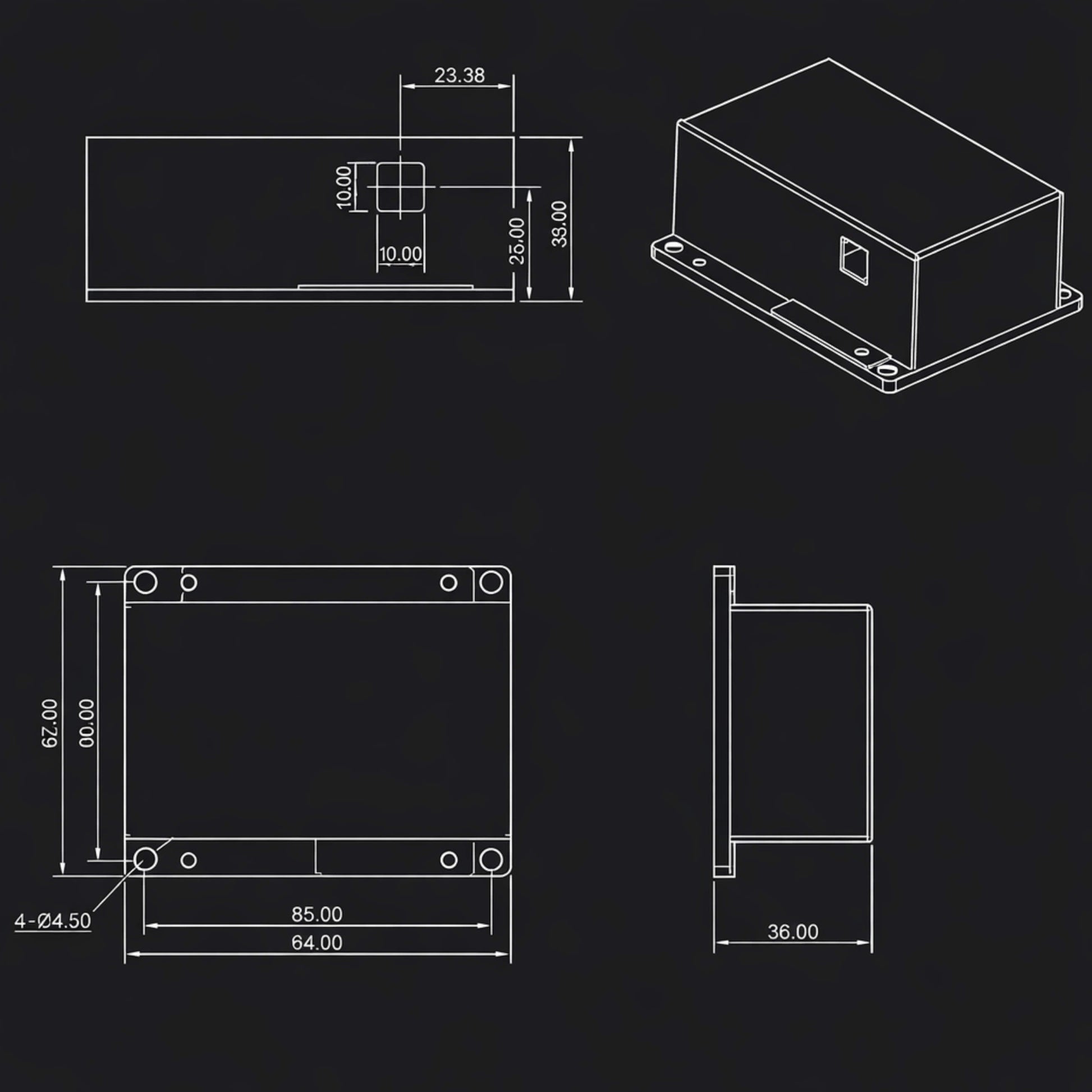 SM5 4W spot size at 20m long-throw reference