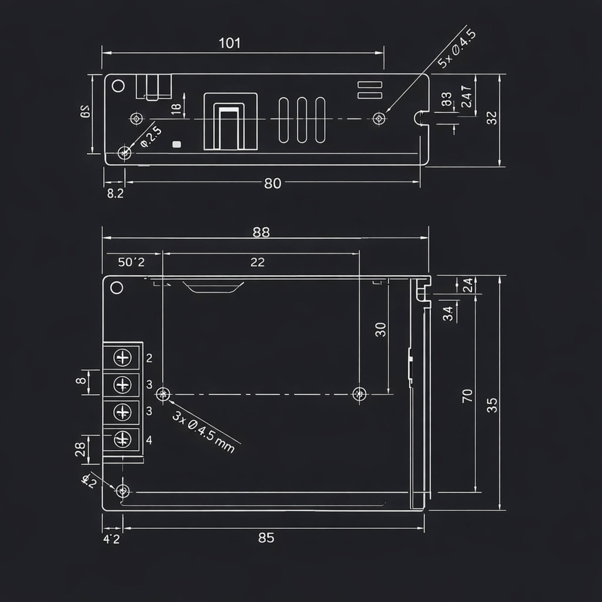 SM5 operating temperature -20C to 40C specification