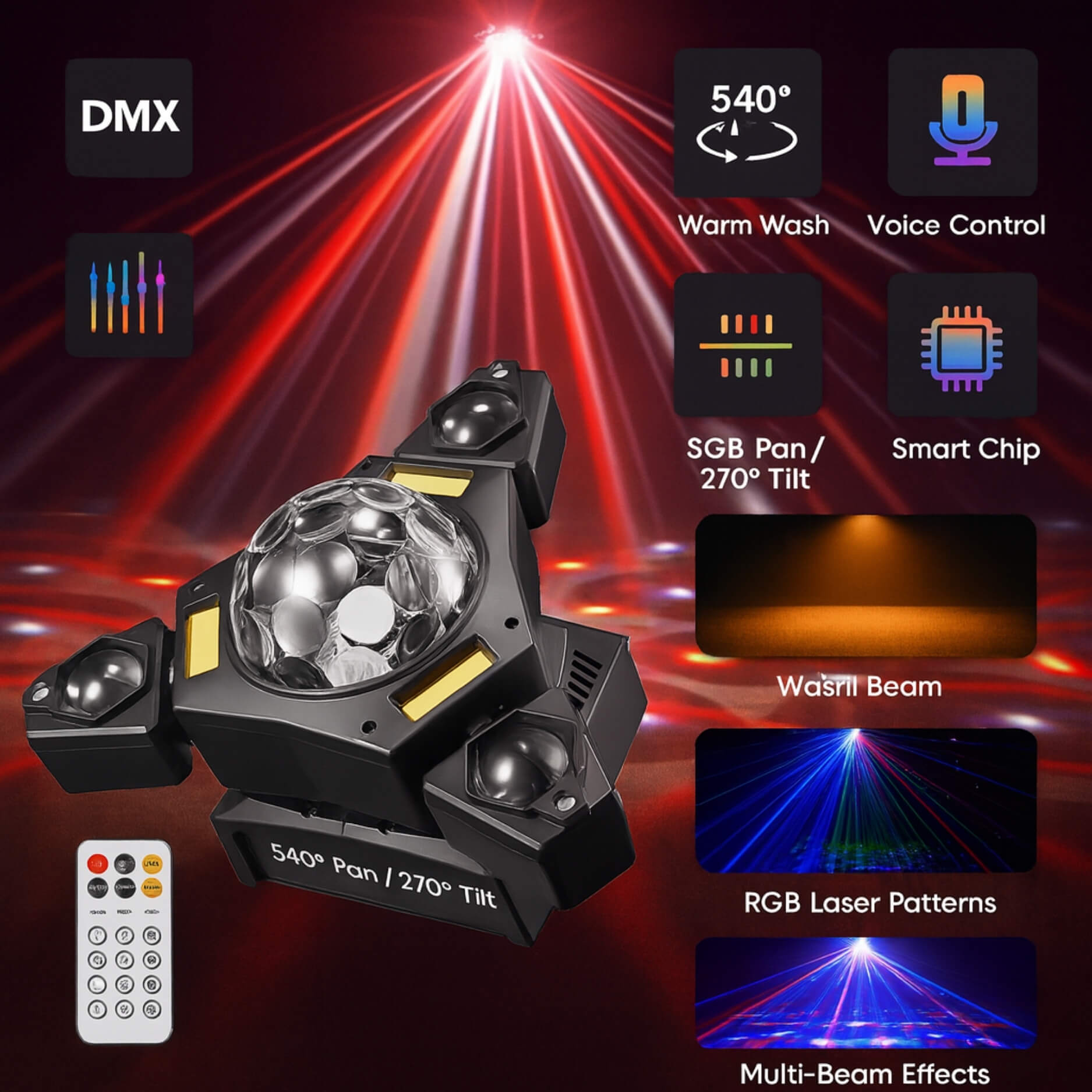 x10 laser stage lighting performance