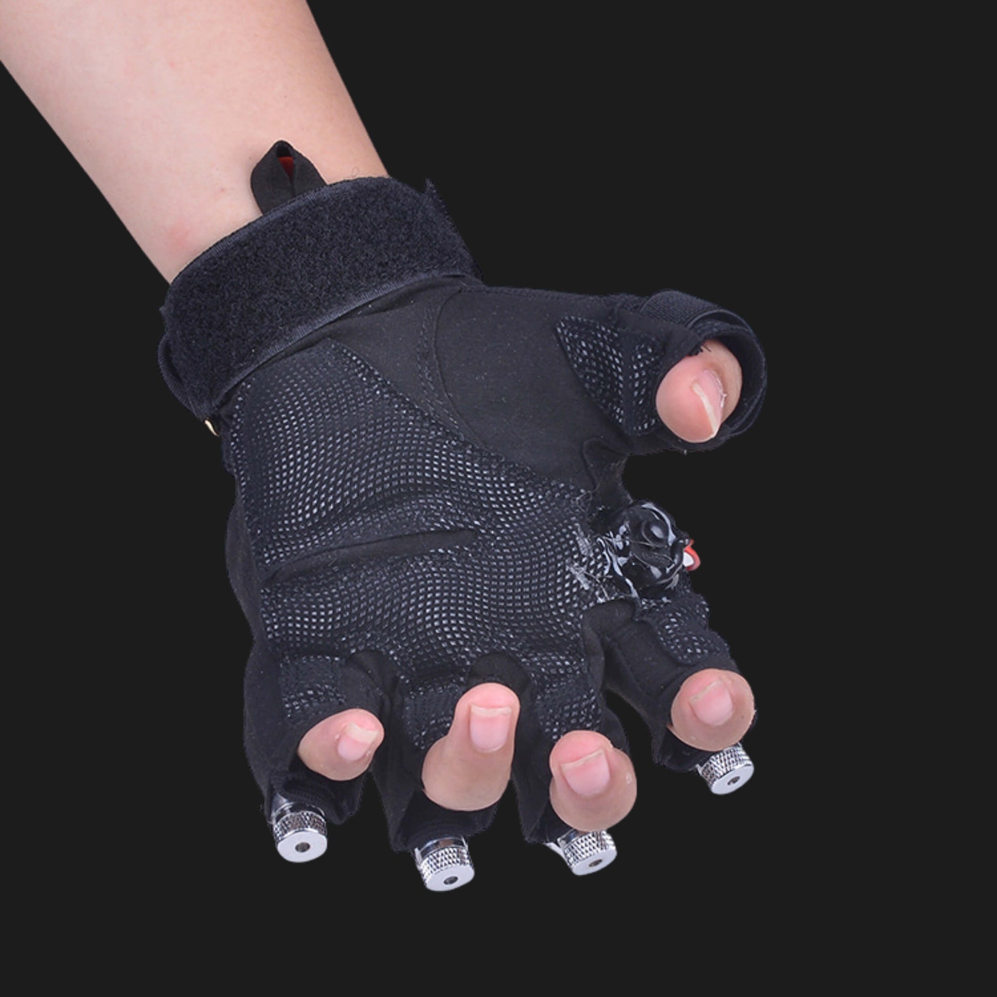 Splash-resistant X11 laser gloves at a Halloween party
