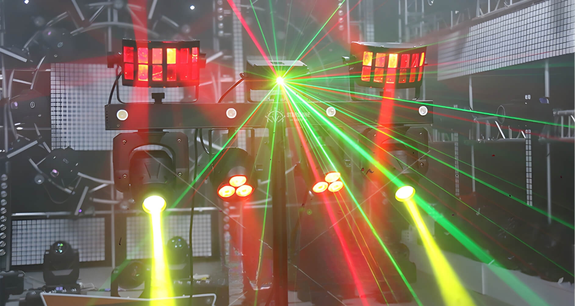 X15 gig bar move with moving heads derby laser and PAR wash