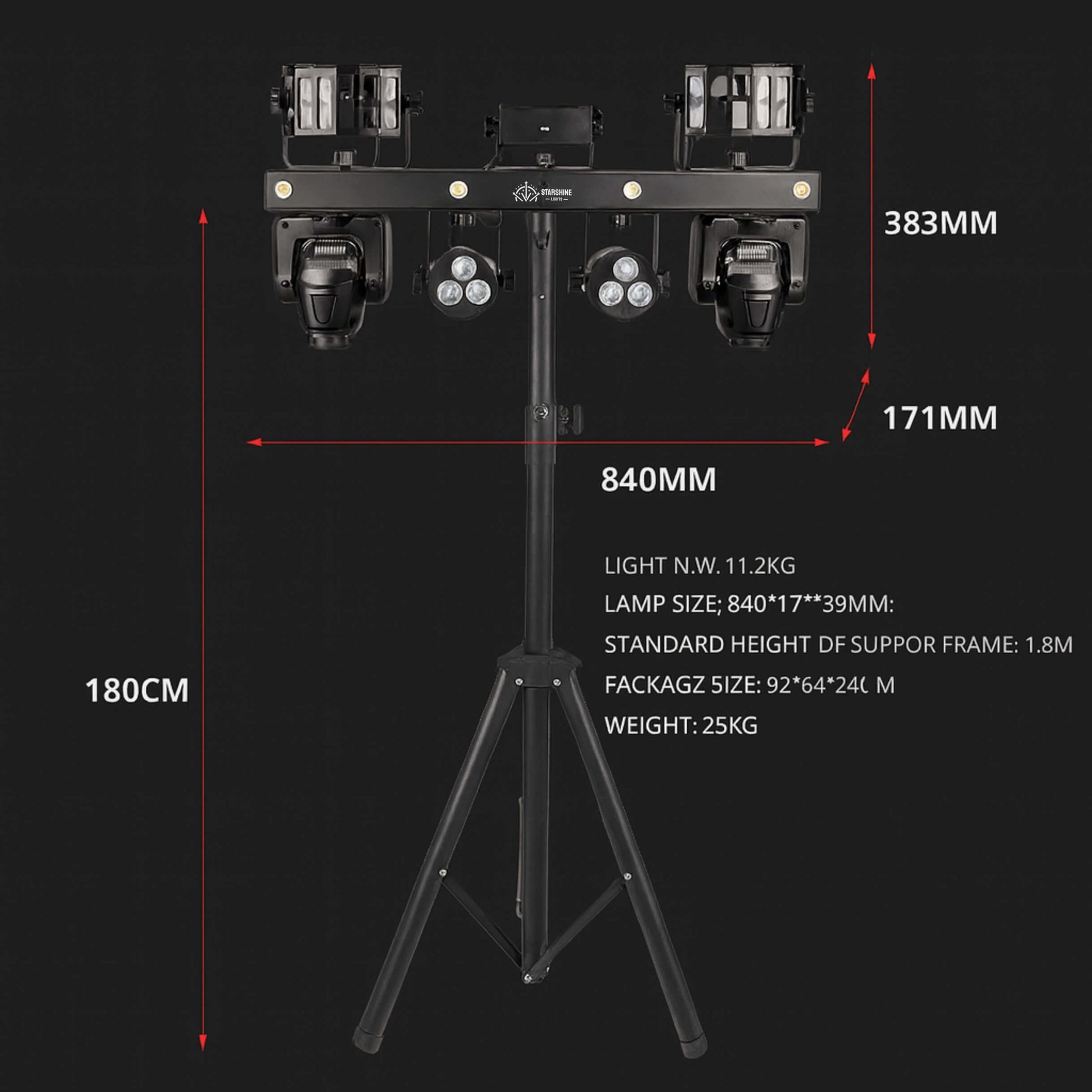 Mobile DJ using X15 gig bar DJ lighting set at party