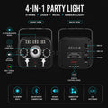 X22 stage lasers with colorful disco ball patterns
