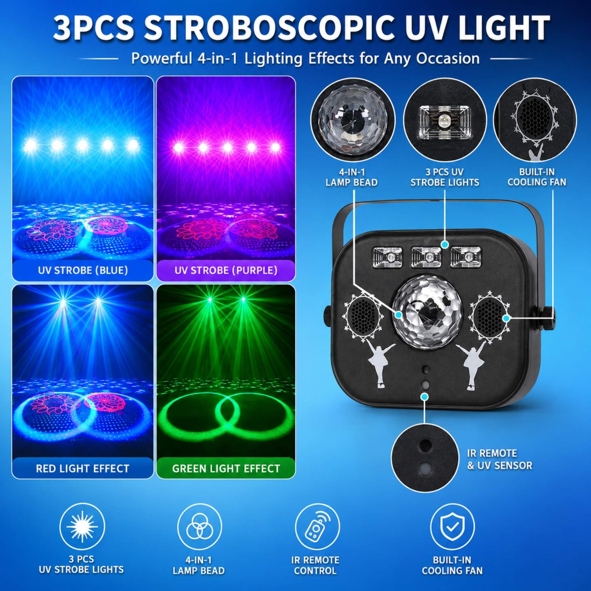 X22 sound active stage lighting for dance floors
