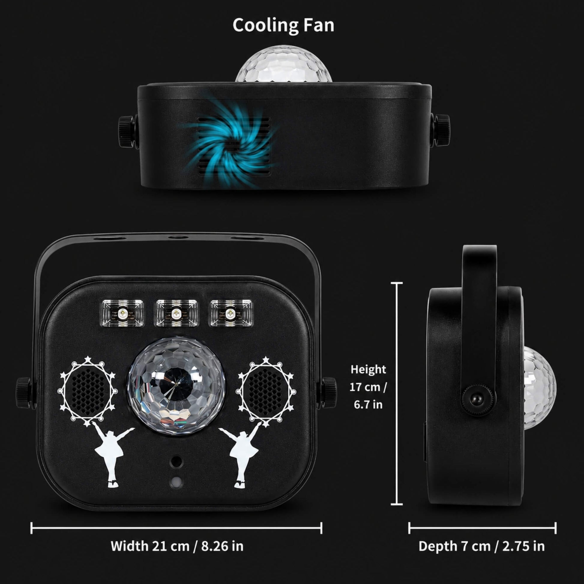 X22 DMX stage lights with rear control panel