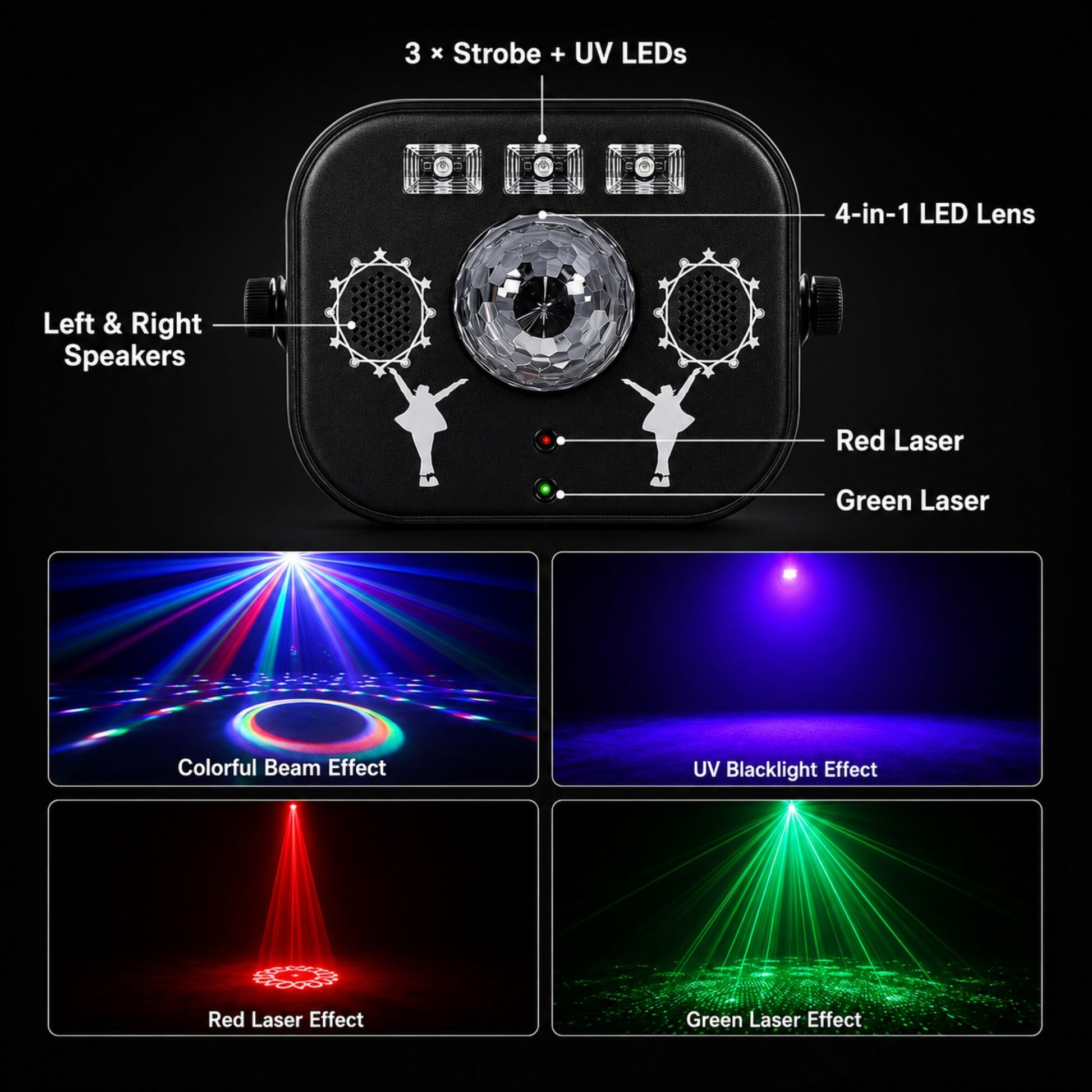 X22 portable stage lights with remote control