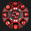 Green bee eye stage light with rotating honeycomb effect
