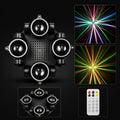 Stage lights with red and green lasers