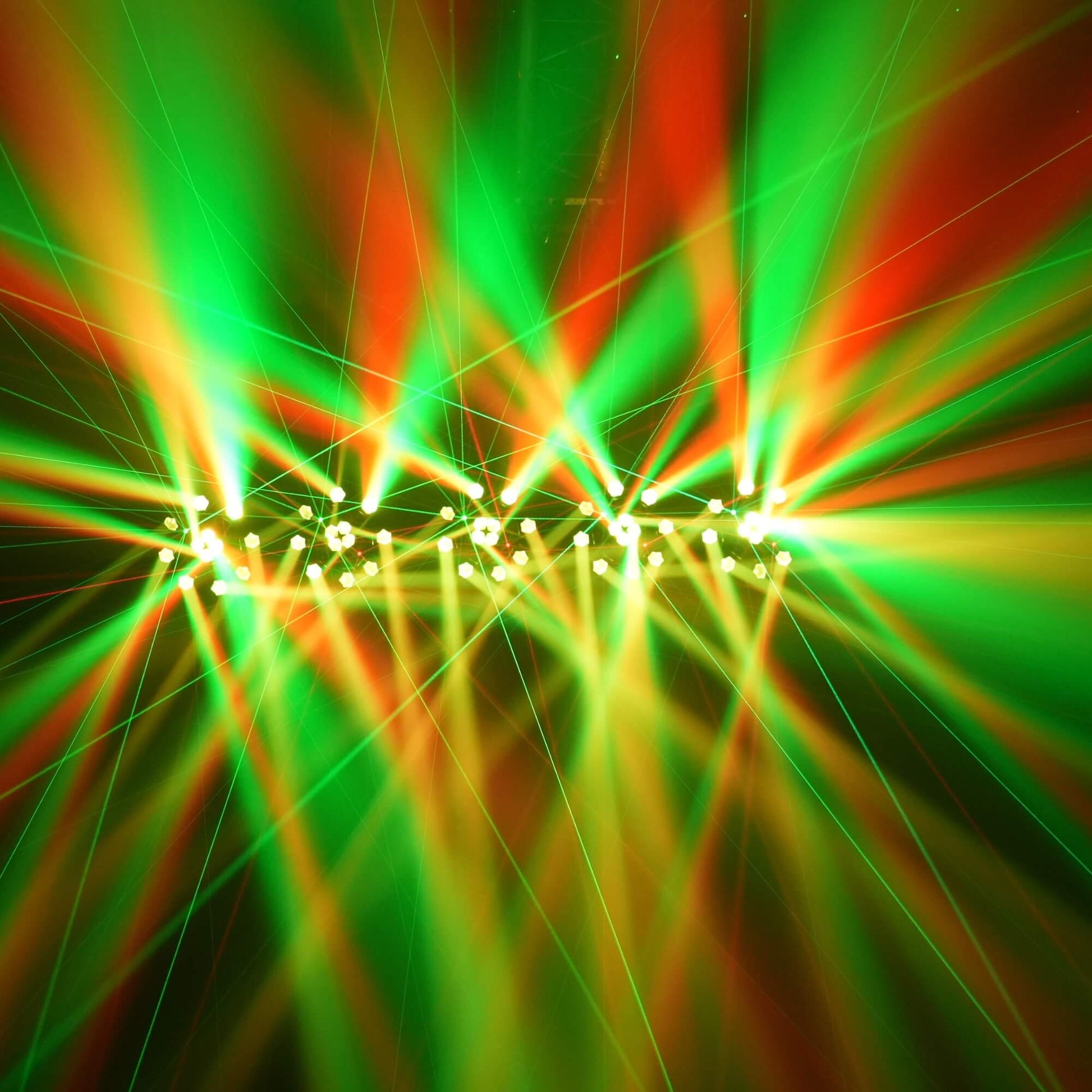 X28 club lighting with RGBW beams
