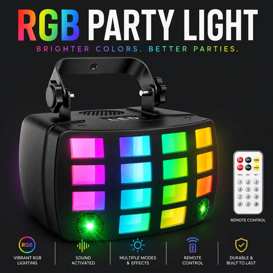 X29 laser party light front view