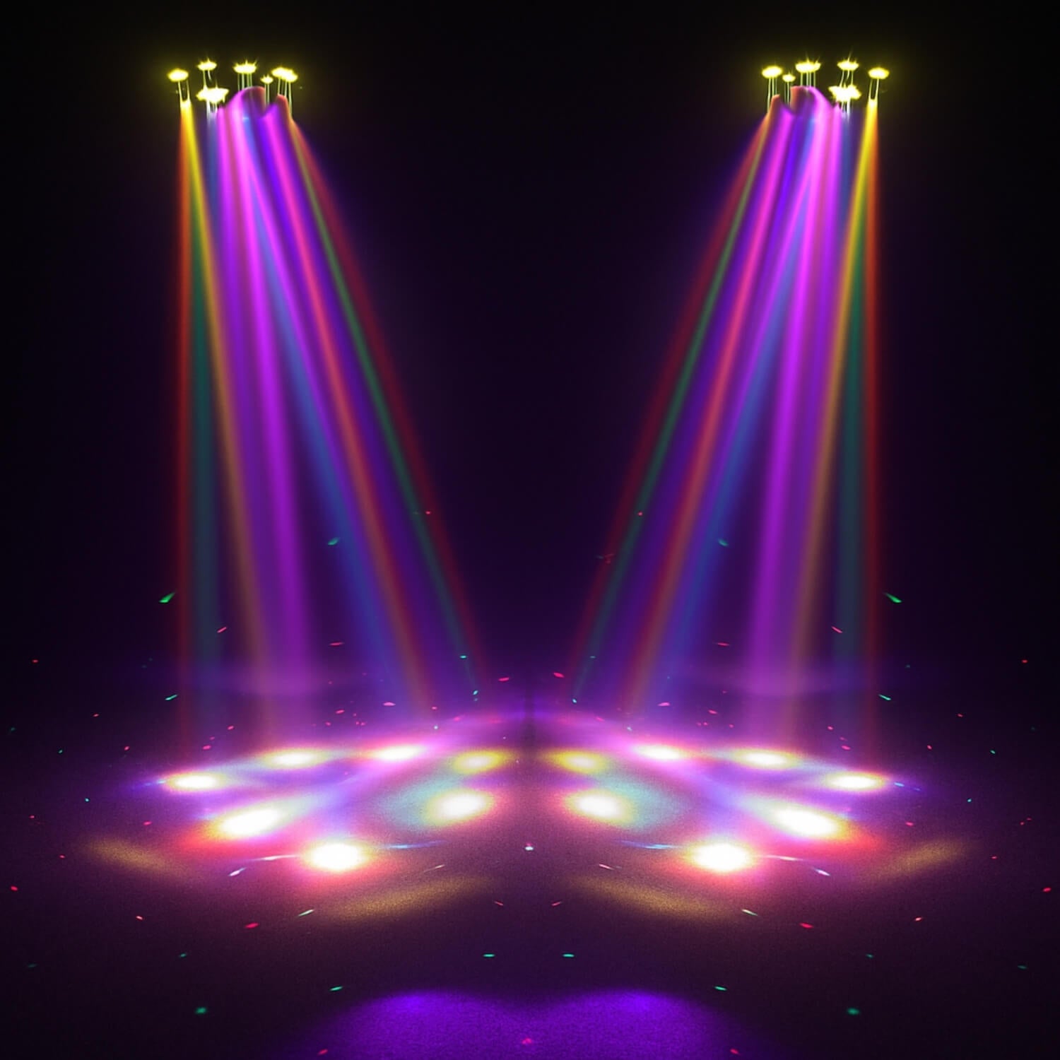RGBW 10-LED strobe, DMX512 moving head lights