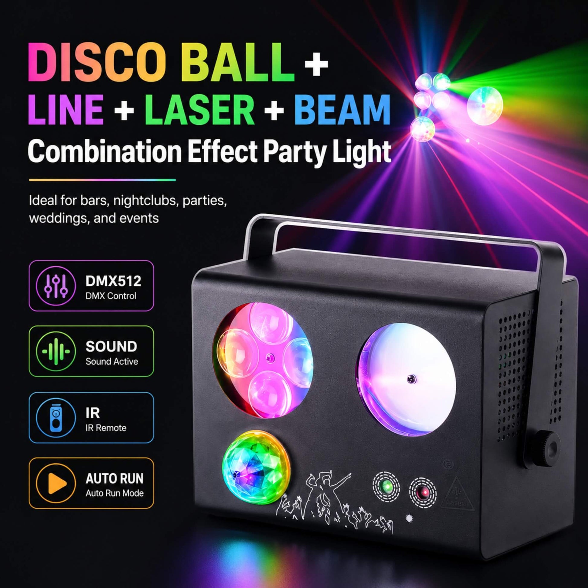 X33 party laser lights with red green patterns