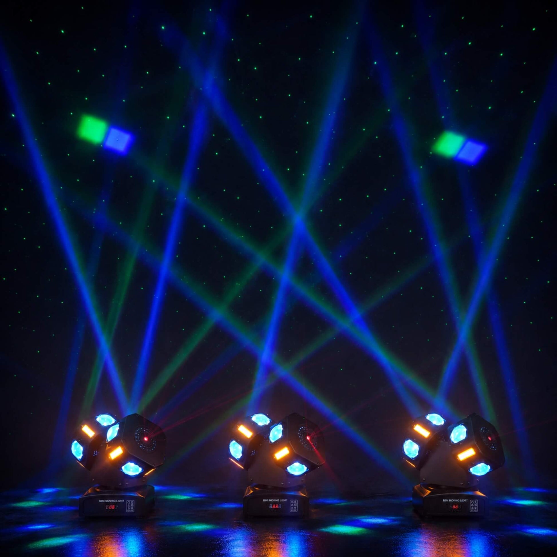 Dual moving head disco light for dance floors