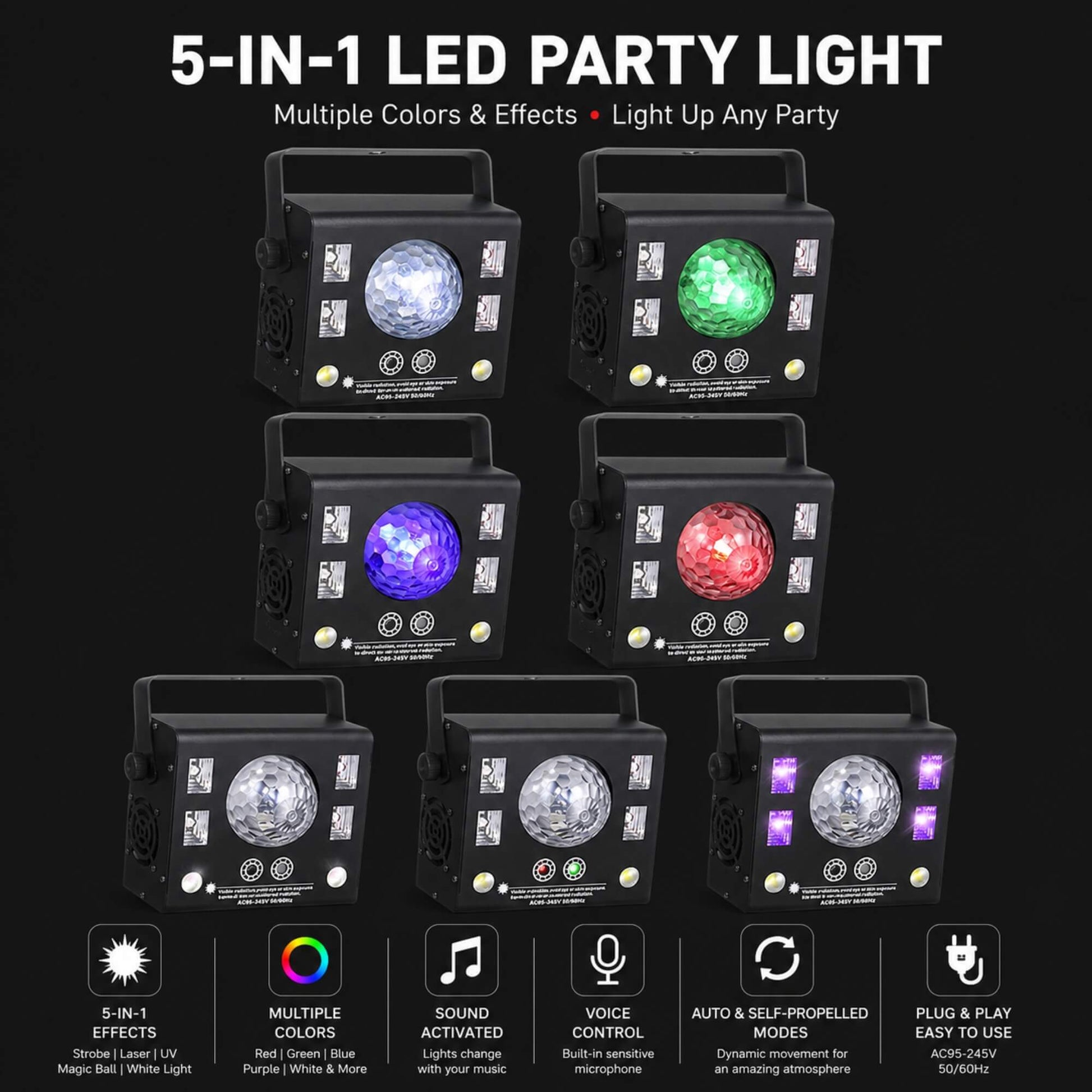 X36 sound-activated party lights