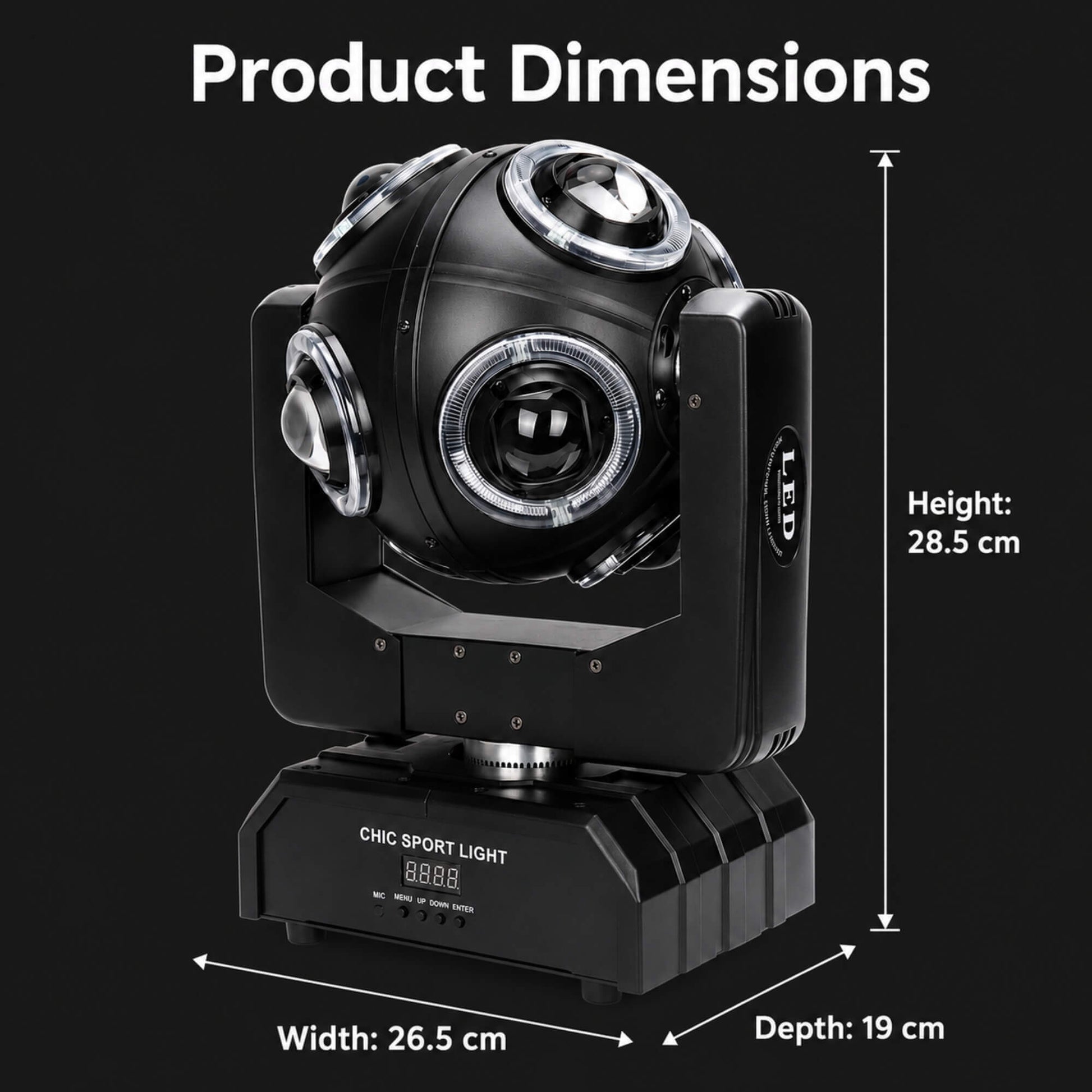 X37 LED beam lights with a narrow 2–3 degree beam angle