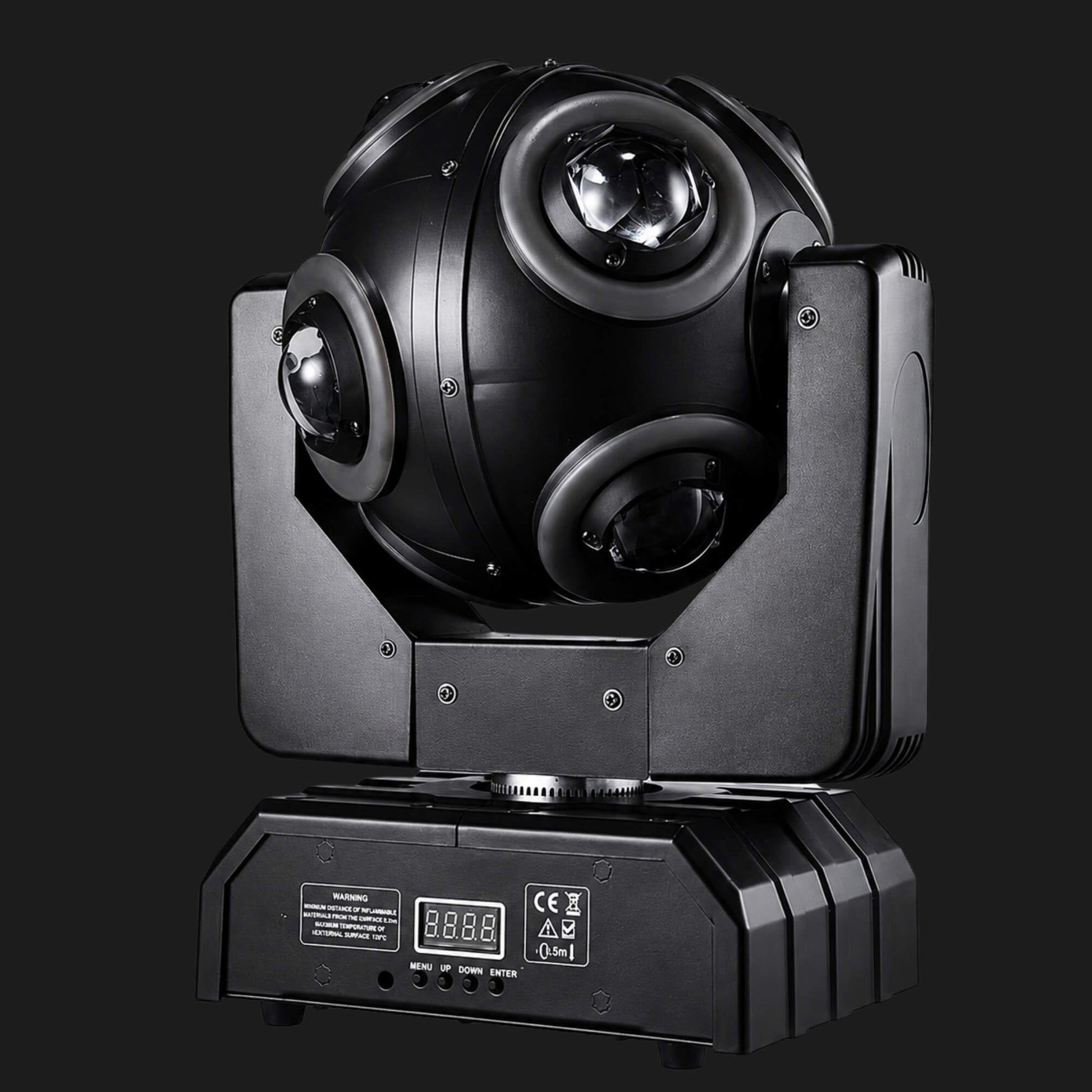 X37 8-beam moving head light producing aerial effects