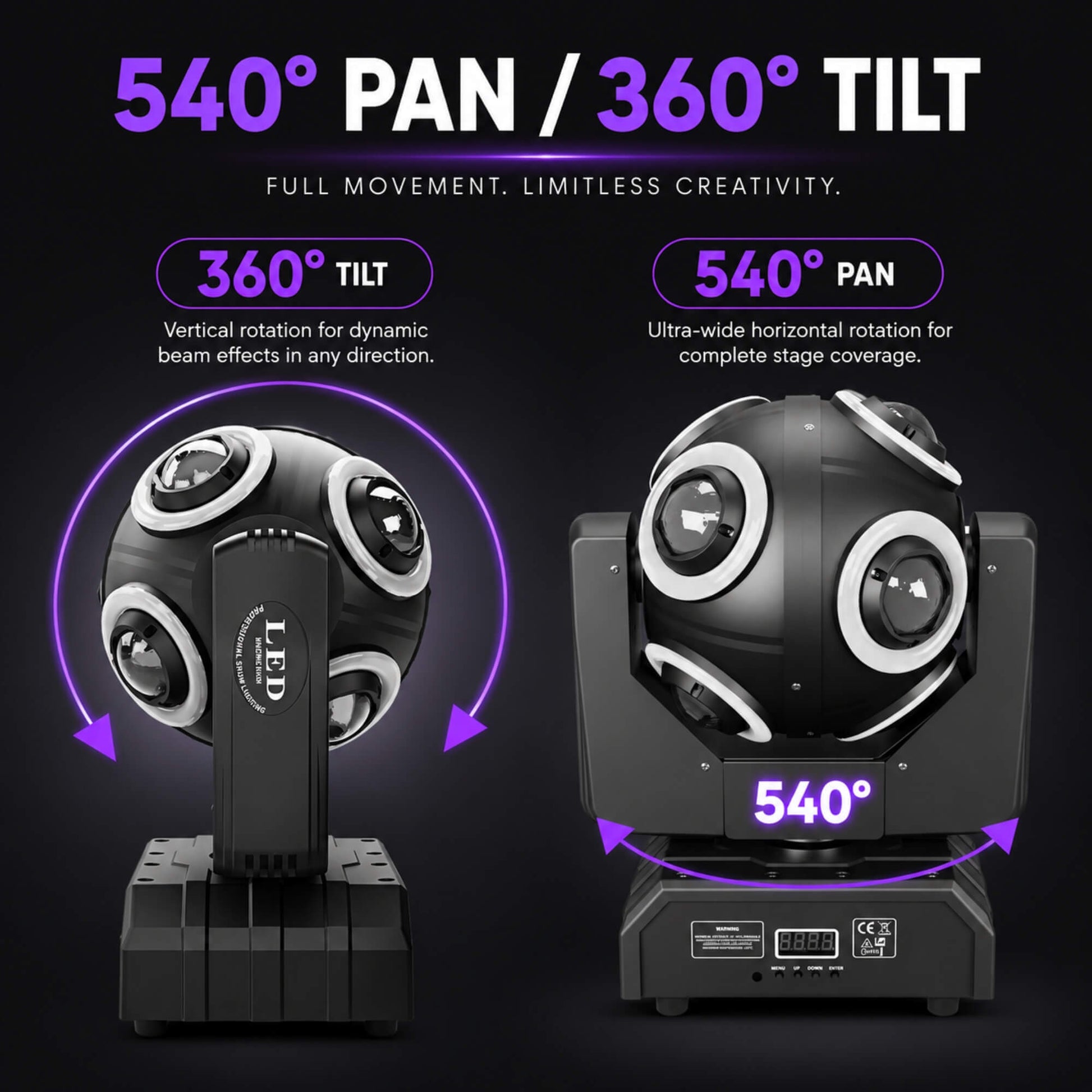 X37 DJ light for a mobile event lighting setup