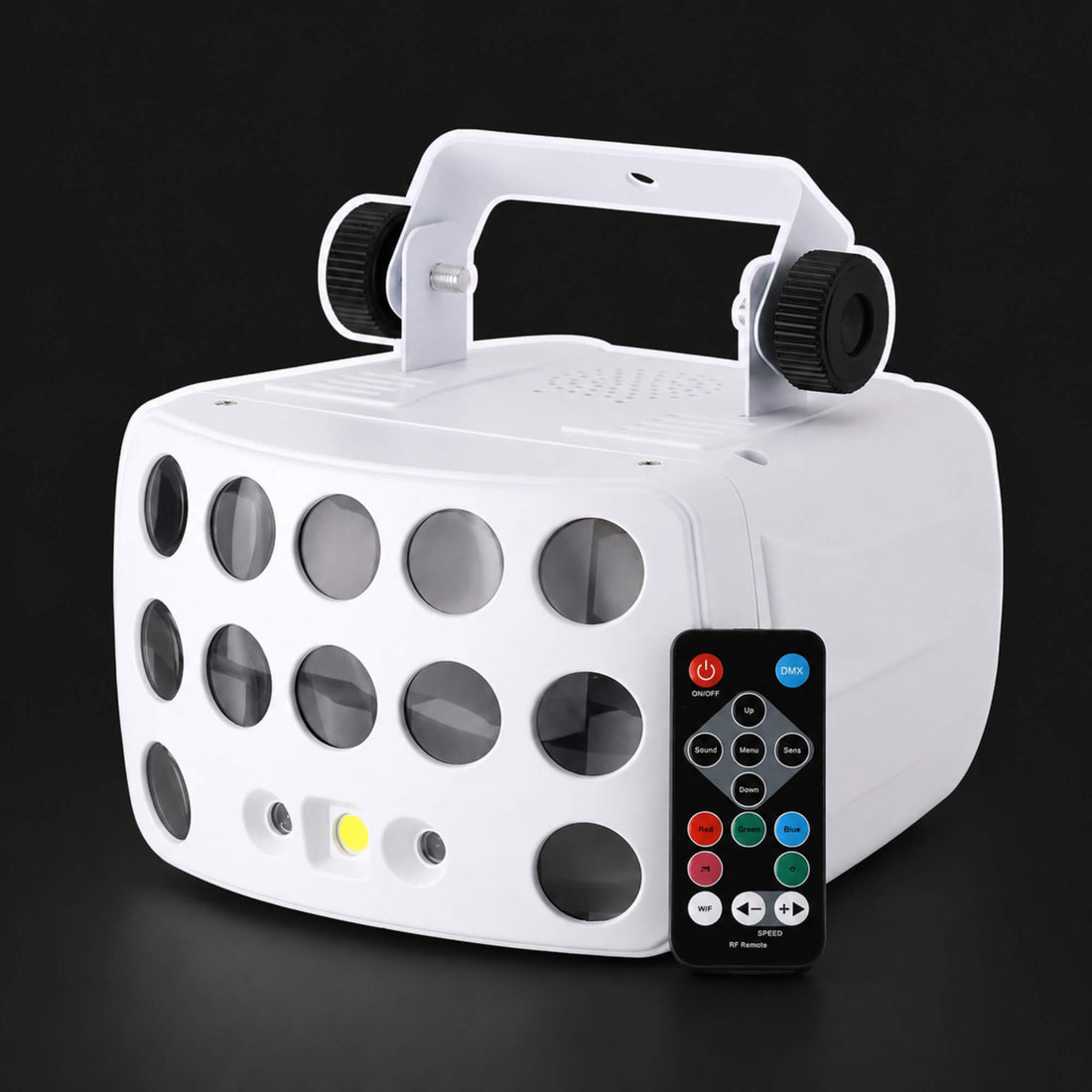 X9 butterfly laser party lights with RGBW beams