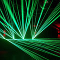 Z7 15W laser light with bright RGB beams through stage haze