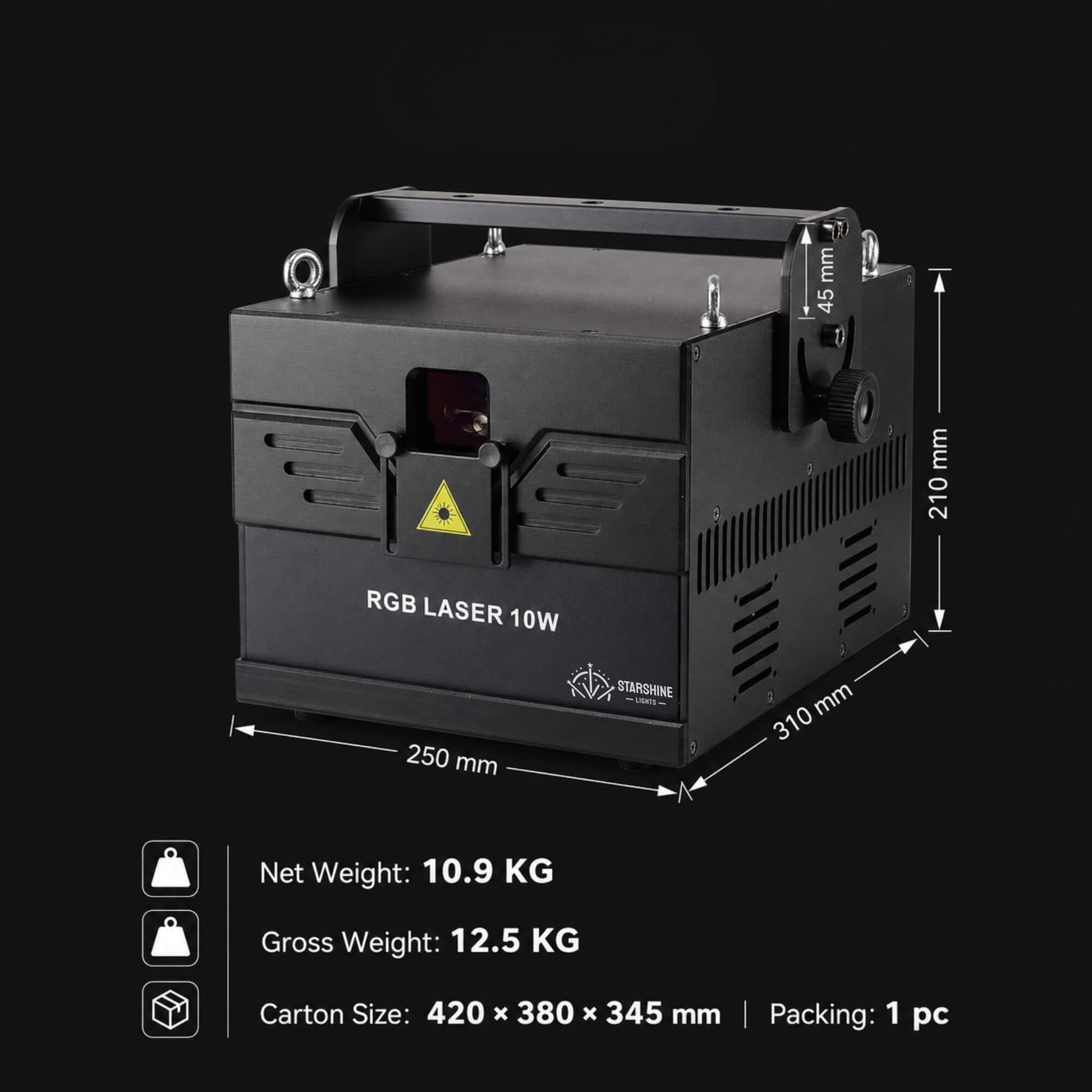 Z8 laser light show projector with metal housing